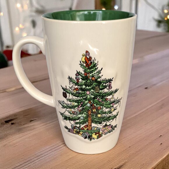 SPODE: "CHRISTMAS TREE" 22 OZ LATTE MUG IN ORIGINAL BOX - Picture 9 of 11